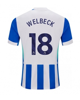 Brighton Danny Welbeck #18 Maglia Gara Casa Repliche 2025-26 Maniche Corte